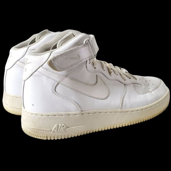 Nike Air Force 1 Mid Triple \'10 White Sneakers Size 13 Mens 315123-111 main image 12